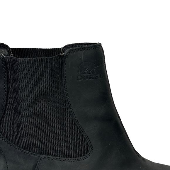 Sorel Women's Hi-Line Chelsea Boots 10 Platform Heeled Waterproof Black Platform - Picture 6 of 11